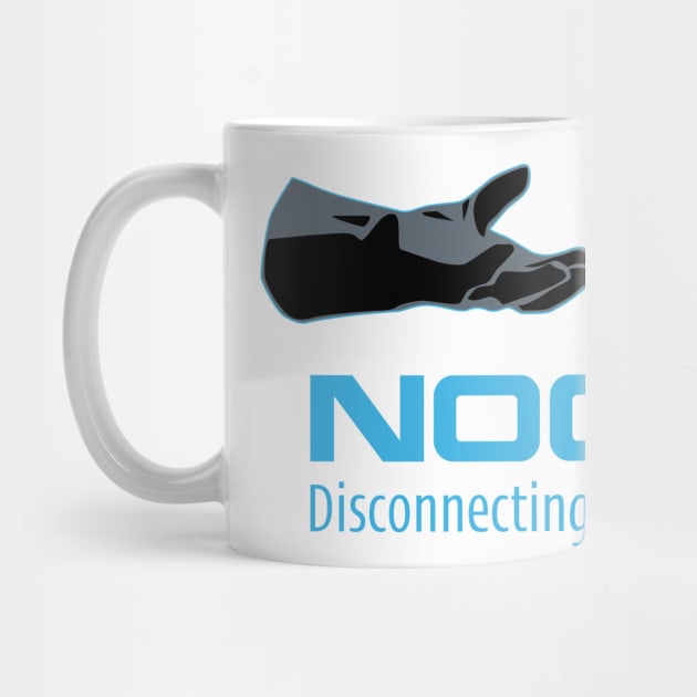 "nooo" logo parody-disconnecting families meme-geek and movie lovers humor by ntesign